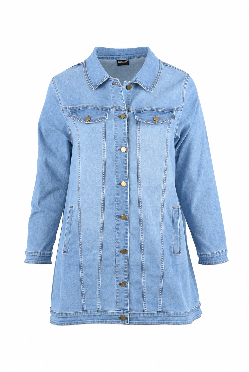 Jeansjacke Plus Size lang, Gozzip, Lieblingskurve