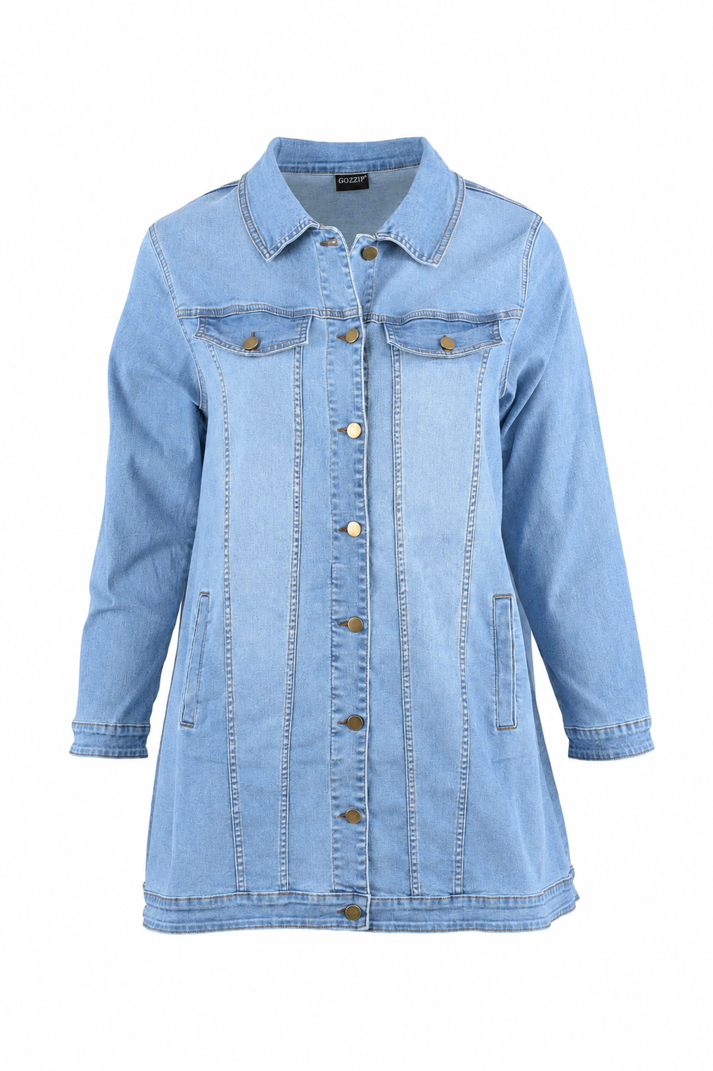 Jeansjacke Plus Size lang, Gozzip, Lieblingskurve