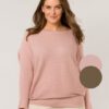 Yesta Bowanna Essential Pullover Große Größen Damen oliv rosa bei Lieblingskurve.de bestellen