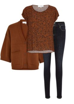 Outfit Shop the Look Jeans Cardigan Bluse Damenbluse Casual Plus Size