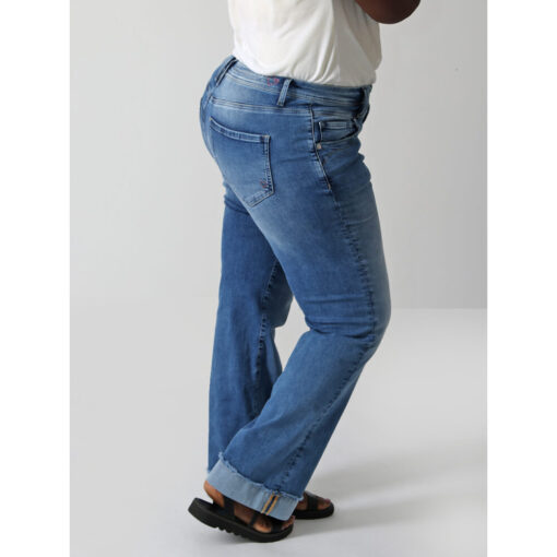 LeMaPa Jeans Wideleg Große Größen denim blau