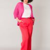 Yesta Jitske Cardigan sommerlich Fuchsia pink große Größen Plus Size bei Lieblingskurve bestellen