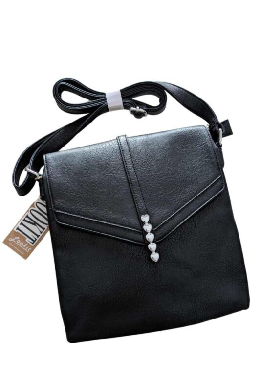 Handtasche, Umhängetasche in 3 Farben - schwarz 